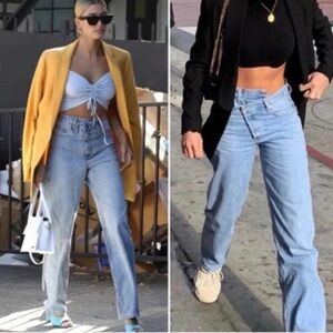 AGOLDE Crisscross Upsize High Waist Jeans SIZE 33 1215